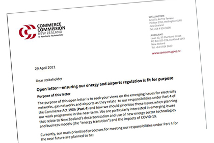 ENA and members lay out priorities to Commerce Commission image
